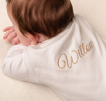 Personalised Cotton Babygrow, 2 of 8