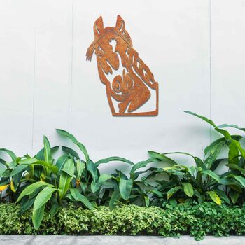 Metal Horse Sculpture Stables Decor Equestrian Art, 10 of 10