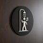 Shower Room Door Sign With Raised Design, thumbnail 6 of 6