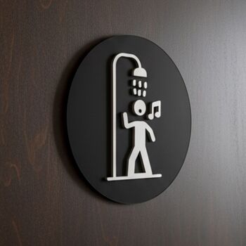 Shower Room Door Sign With Raised Design, 6 of 6