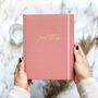 Luxury Notebook / Journal Bubblegum Pink Cotton Cloth, thumbnail 1 of 8