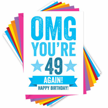 Omg You're 49 Again Birthday Card, 4 of 4