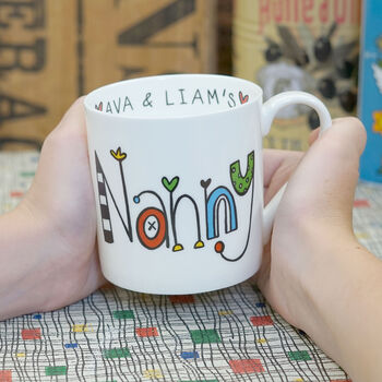 Nanny's Favourite Bone China Personalised Mug, 3 of 5