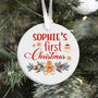 Personalised First Christmas Ceramic Ornament With Name, thumbnail 2 of 7