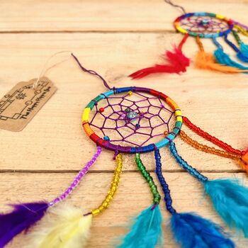 Mini Rainbow Beaded Dream Catcher, 6 of 7