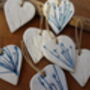 Botanical Impressed Ceramic Hearts, thumbnail 7 of 7