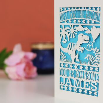 You're Roarsome Valentine's Papercut Card, 3 of 6