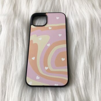 Pastel Waves And Hearts Phone Case, 2 of 2