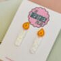Candle Glitter Christmas Earrings / Festive Jewellery / Classic Holiday Jewellery / Christmas Letterbox Gift, thumbnail 3 of 6
