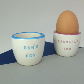 Personalised Ceramic Egg Cup, 6 of 8
