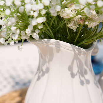 Littondale Classical Ivory Ceramic Jug Vase, 5 of 9