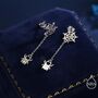 Sterling Silver Dangling Spider And Spider Web Stud Earrings, thumbnail 6 of 12