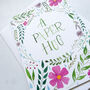 'A Paper Hug' Hand Lettered A6 Greeting Card, thumbnail 2 of 3