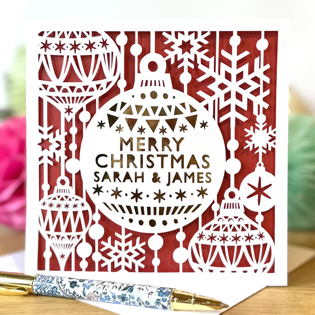 Personalised Foil Christmas Card, 1 of 3
