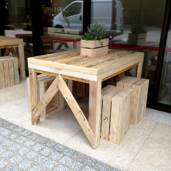 'Chevron' Handmade Reclaimed Timber Dining Table, 2 of 4