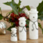 Set Of Ceramic Snowmen' Christmas Decoration, thumbnail 1 of 3