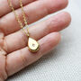 Oval Gold Plated Necklace, thumbnail 3 of 6