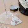 Gin Glass Charm With Name, thumbnail 2 of 6