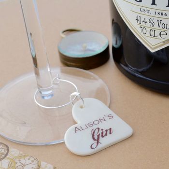 Gin Glass Charm With Name, 2 of 6