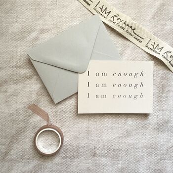 'I Am Enough' Mantra Note Card, 3 of 3