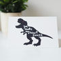 Make My Heart Roar Dinosaur Valentines Card, thumbnail 3 of 3