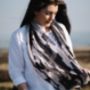 Wool Cashmere Scarf, Limited Edition, 'Monochrome', thumbnail 3 of 3