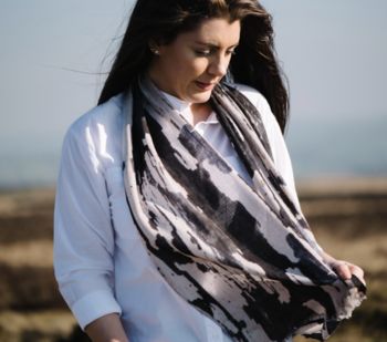 Wool Cashmere Scarf, Limited Edition, 'Monochrome', 3 of 3