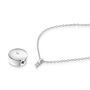 Diamond Round Ashes Urn Necklace 925 Sterling Silver, thumbnail 3 of 6