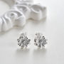Sterling Silver Cosmos Flower Studs, thumbnail 2 of 6