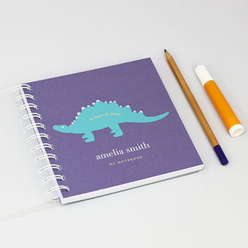 Personalised Kid's Dinosaur Small Note Book, 2 of 9