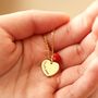 Personalised Tiny Enamel Heart Necklace, thumbnail 1 of 11