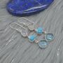 Moonstone Turquoise Blue Topaz Earrings, thumbnail 8 of 11