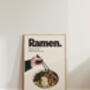 Retro 80s Kitchen Japanese Ramen Wall Print, thumbnail 6 of 7