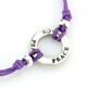 Love And Peace Sterling Silver Friendship Bracelet, thumbnail 8 of 10
