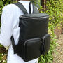 Large Genuine Leather Black Business Backpack, thumbnail 1 of 5