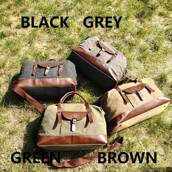 Canvas Holdall Duffel Bag, 3 of 12