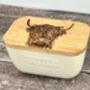 Highland Cow White Butter Dish, thumbnail 1 of 4