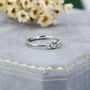 Sterling Silver Tiny Lotus Flower Ring, thumbnail 4 of 8