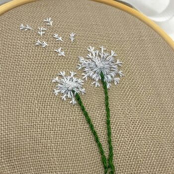 Dandelion Embroidery/Up Cycling Clothing Kit, 10 of 10