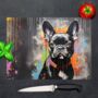 Frenchie Fizz Textured Glass Chopping Boards, thumbnail 1 of 8