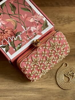 Jordan Pink Embroidered Purse In A Gift Box, 3 of 5