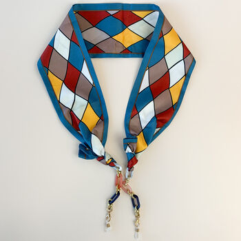 Harlequin Print Scarf Glasses Chain, 2 of 4