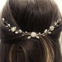 Crystal And Pearl Delicate Wedding Hair Vine Thea, thumbnail 5 of 10