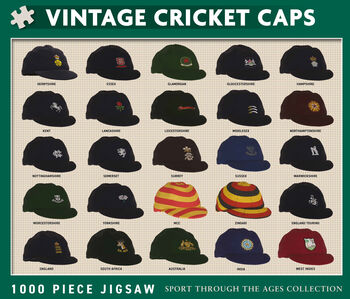Vintage Cricket Caps 1000 Piece Jigsaw, 4 of 4