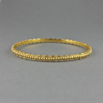 Scalloped Bangle With Dotted Detail, 3 of 7