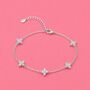 Flower Diamante Bracelet, thumbnail 2 of 4