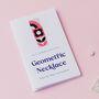 Pink Geometric Necklace Making Kit, Statment Diy Jewellery Craft Kit, thumbnail 5 of 9