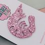 Pink Shrimp Glitter Resin Christmas Tree Decoration, thumbnail 3 of 4