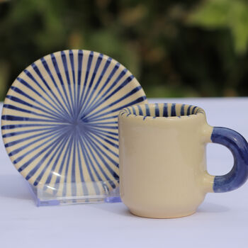 Matrix Ceramic Espresso Cup And Saucer, 2 of 3