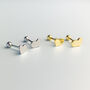 Sterling Silver Heart Screw Back Stud Earrings, thumbnail 1 of 5